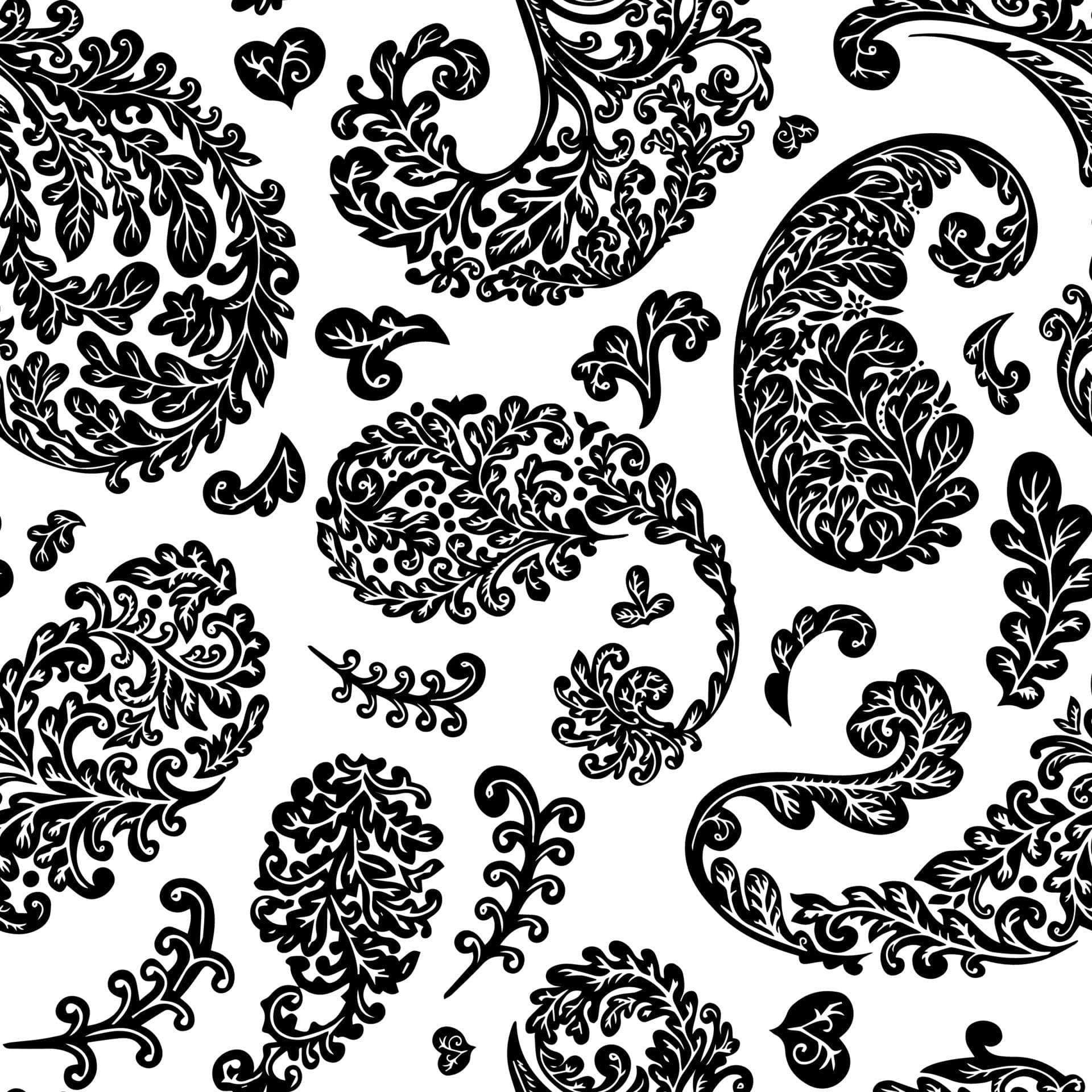 Black & White Paisley Vinyl