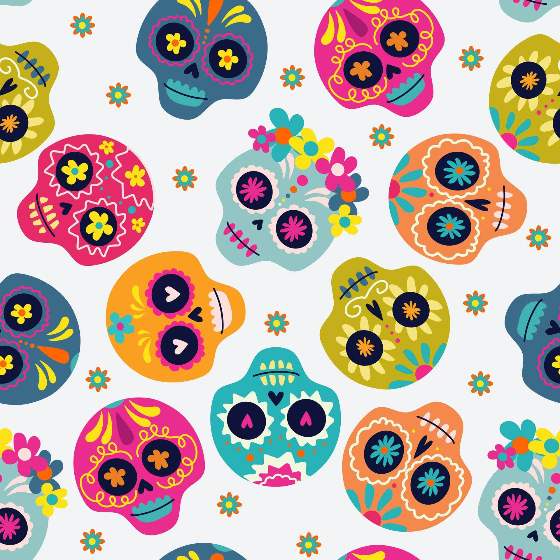 Dia de los Muertos Skulls Vinyl