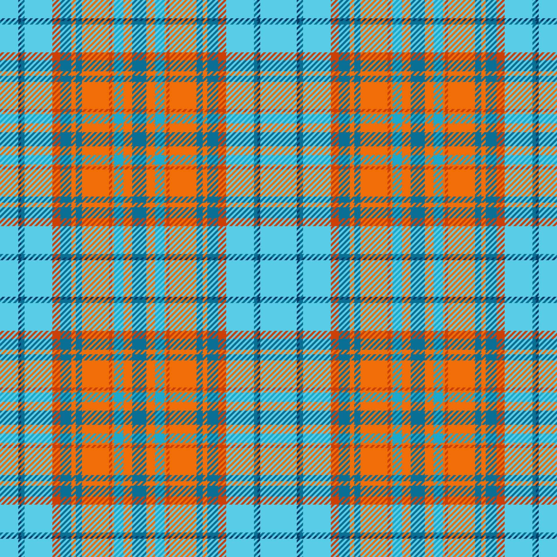 Orange & Blue Plaid Vinyl