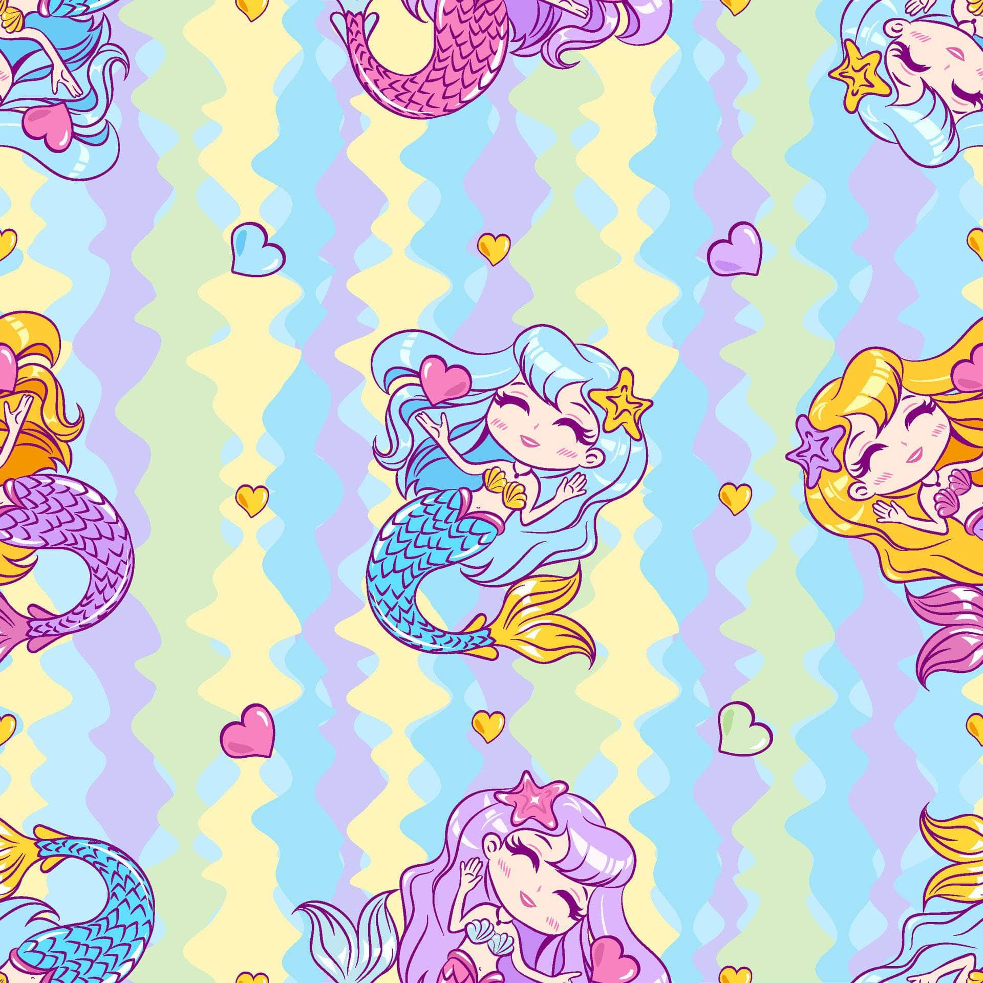 Pastel Color Mermaid Vinyl