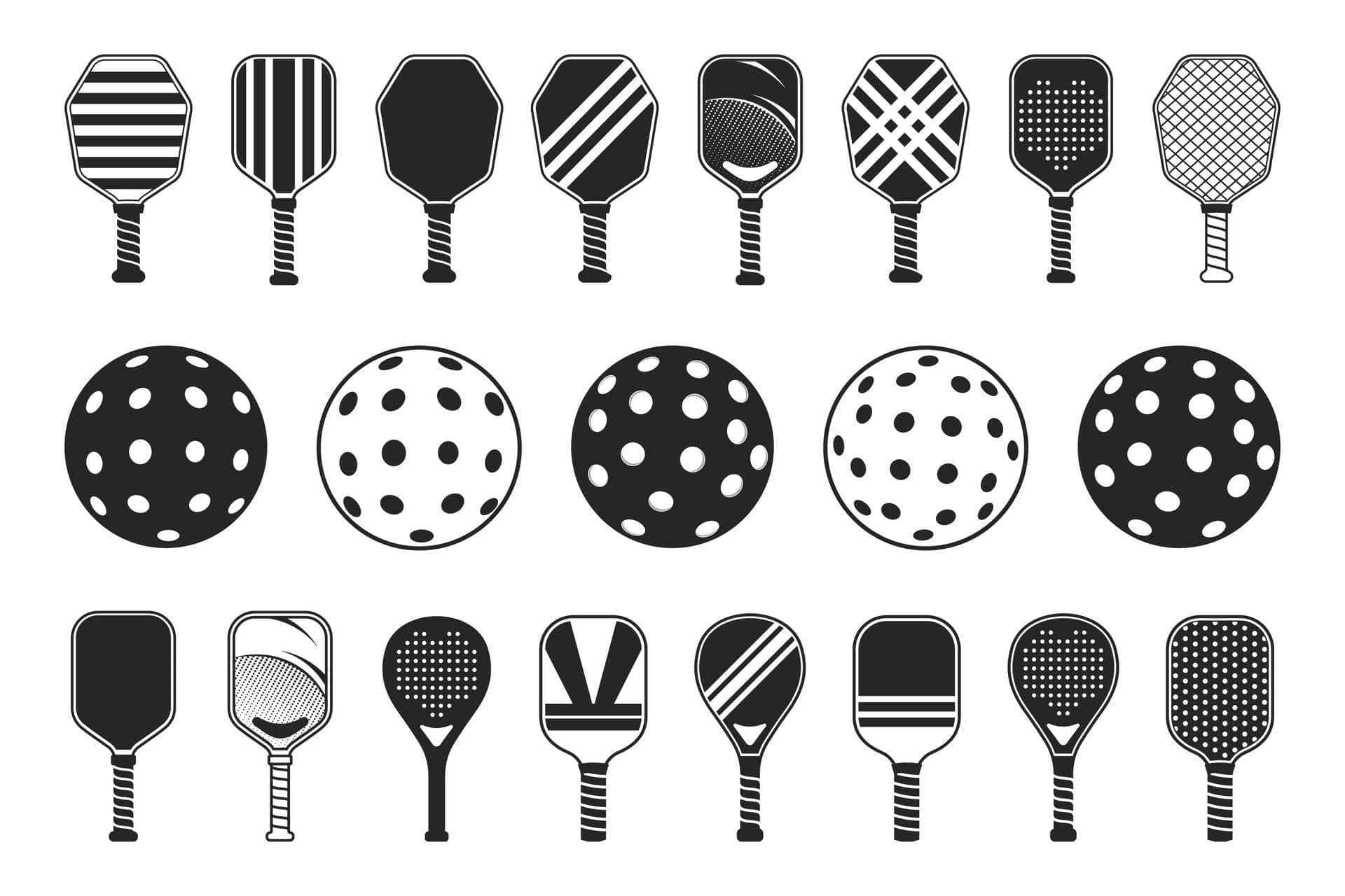 Pickleball Paddle & Balls Vinyl