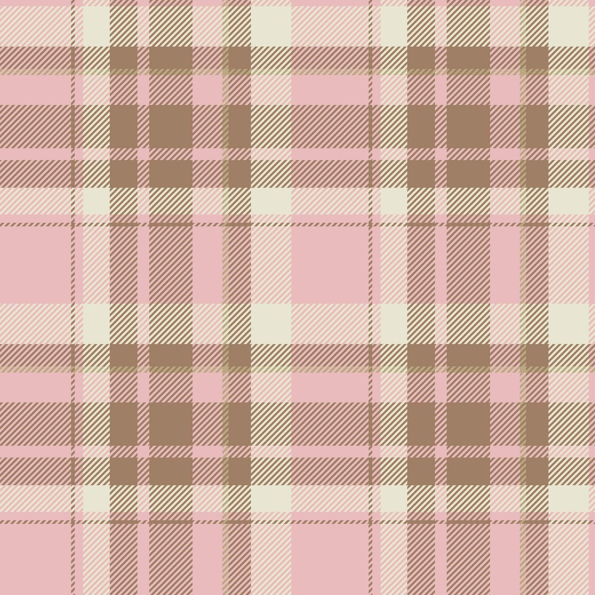 Pink & Brown Plaid Vinyl