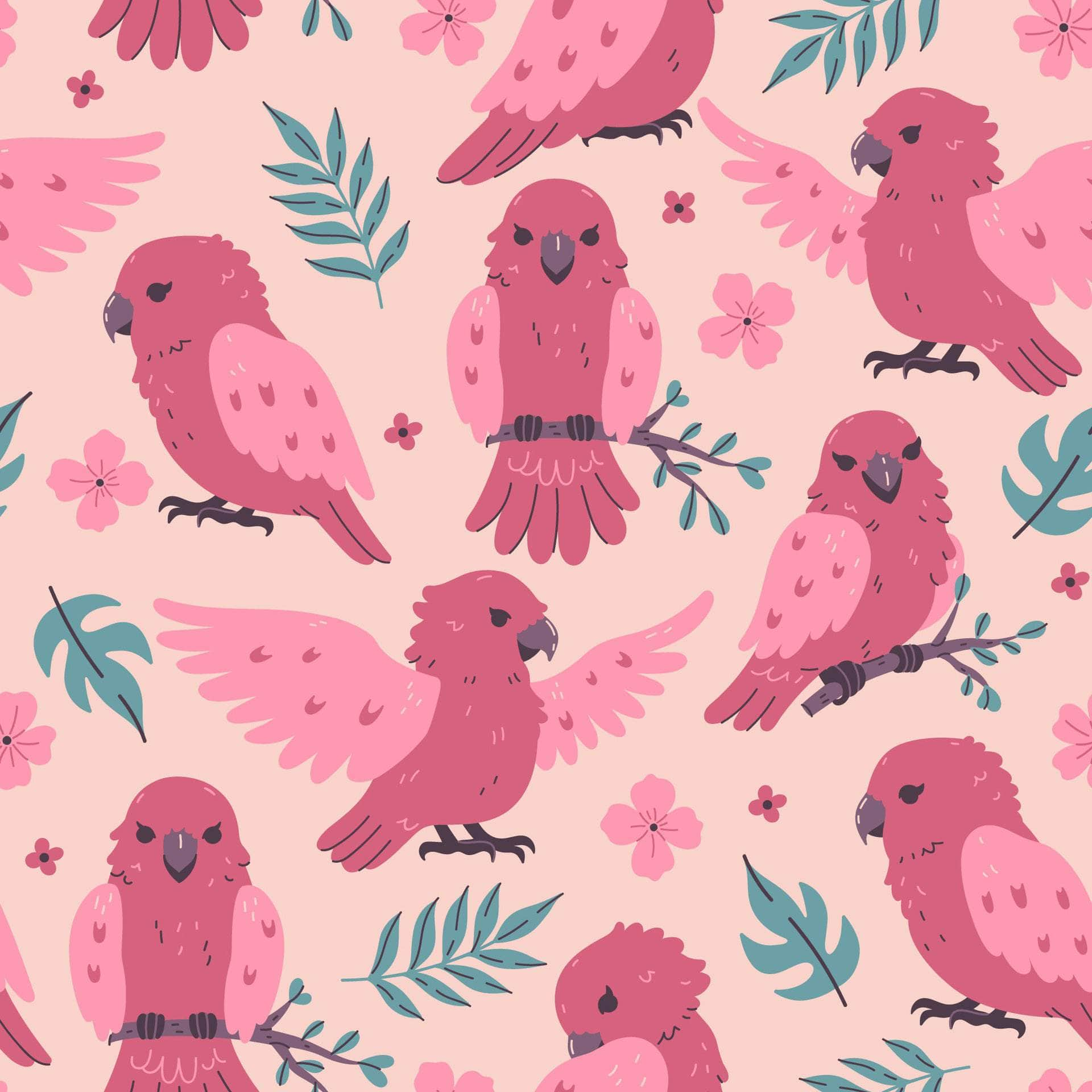 Pink Parrots Vinyl