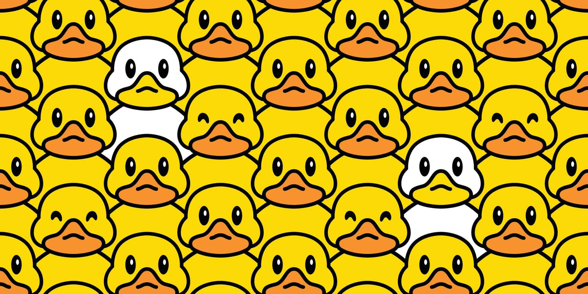 Yellow & White Ducks Vinyl